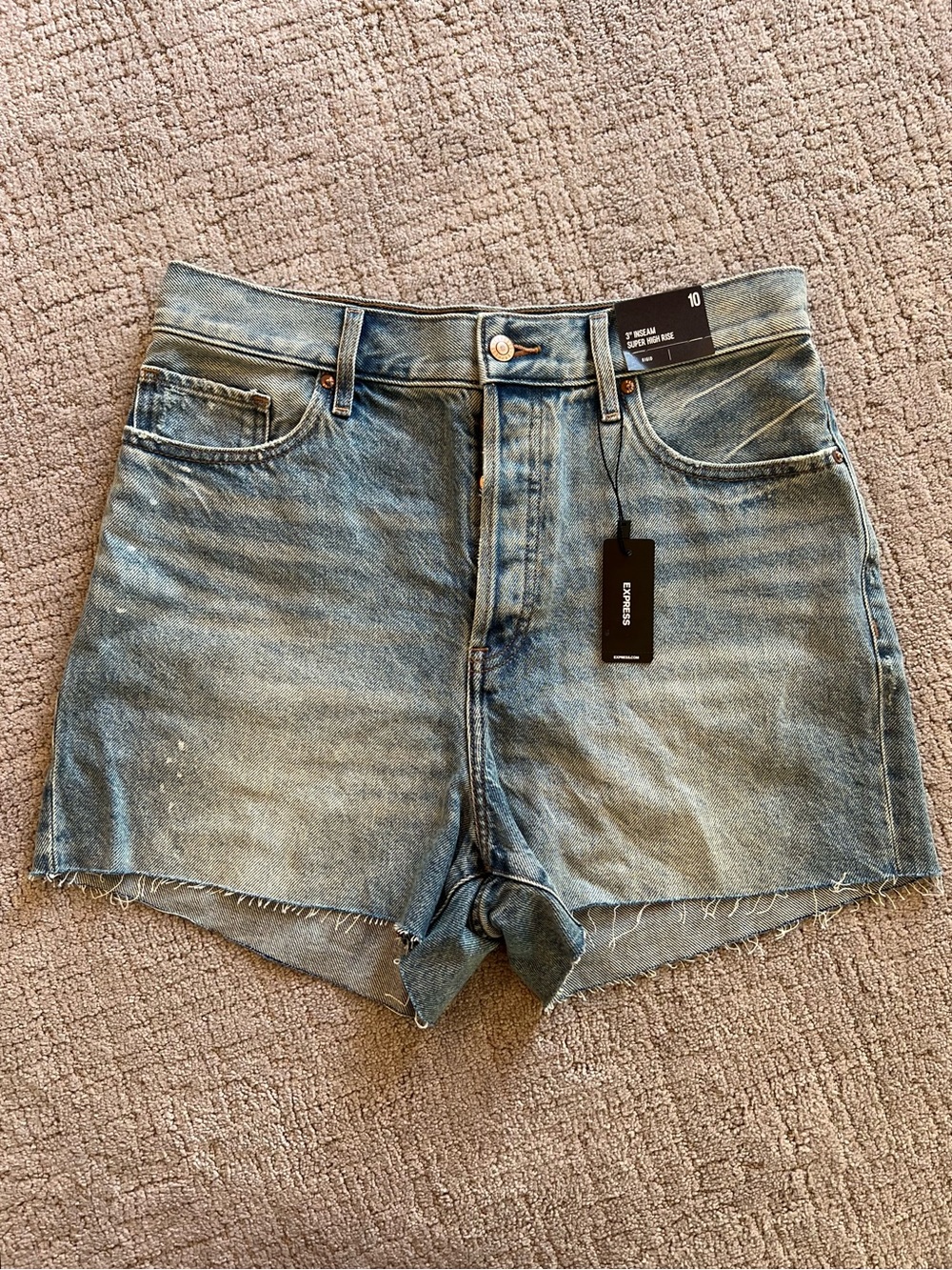 Express Distressed Cutoff Denim Shorts